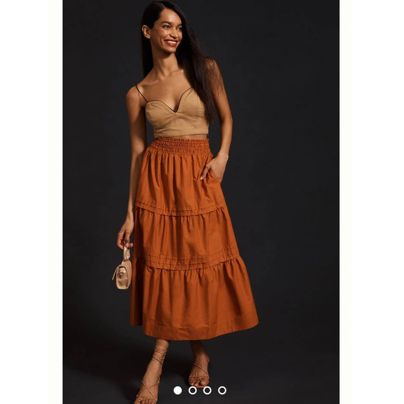 Anthropologie Dresses & Skirts - New Anthropologie Somerset Maxi Skirt $130 X-SMALL Cedar